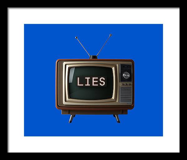 Television Lies - Framed Print