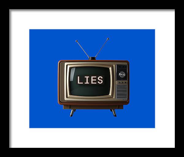 Television Lies - Framed Print