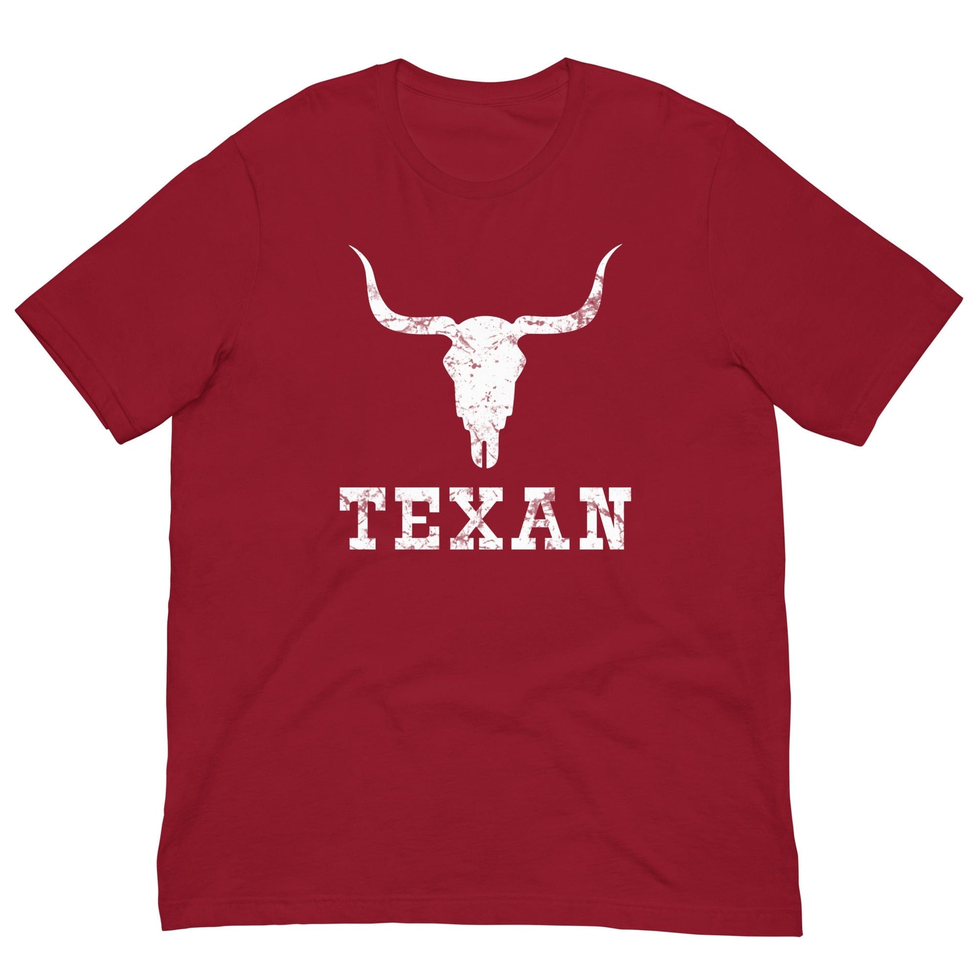 Texan Bull Skull T-shirt Cardinal / XS