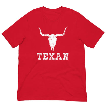 Texan Bull Skull T-shirt Red / XS