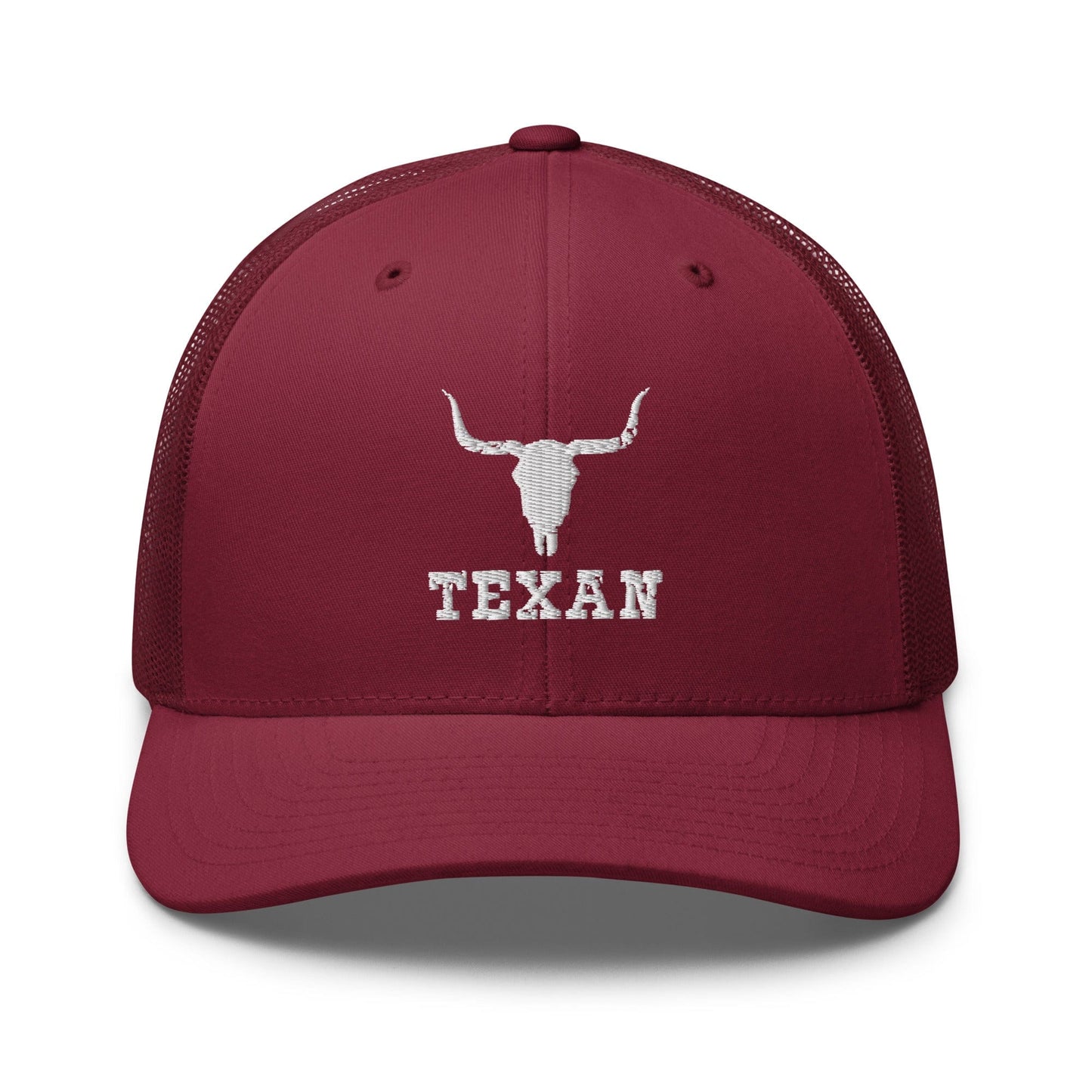 Texan Trucker Hat Texas Longhorn Skull Cap