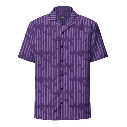 Trendy Purple pattern button Shirt 2XS