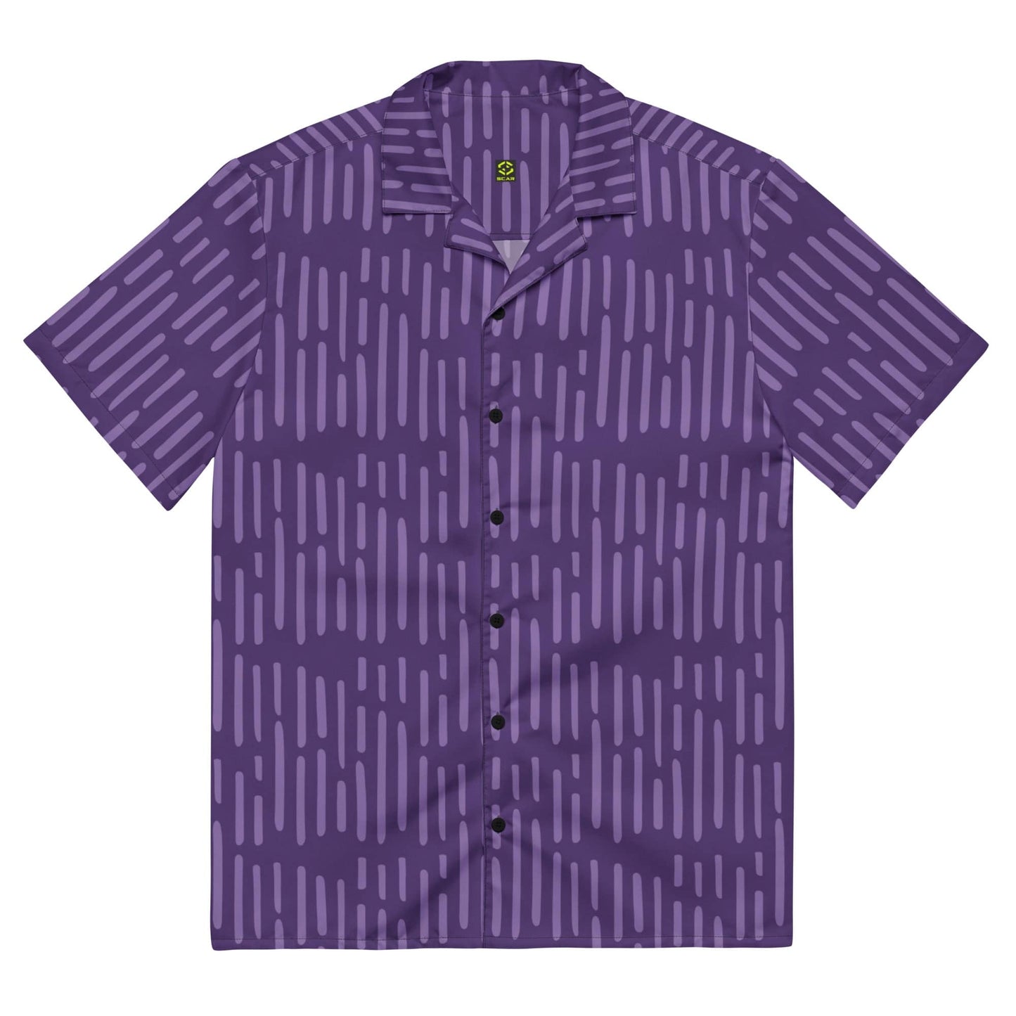 Trendy Purple pattern button Shirt