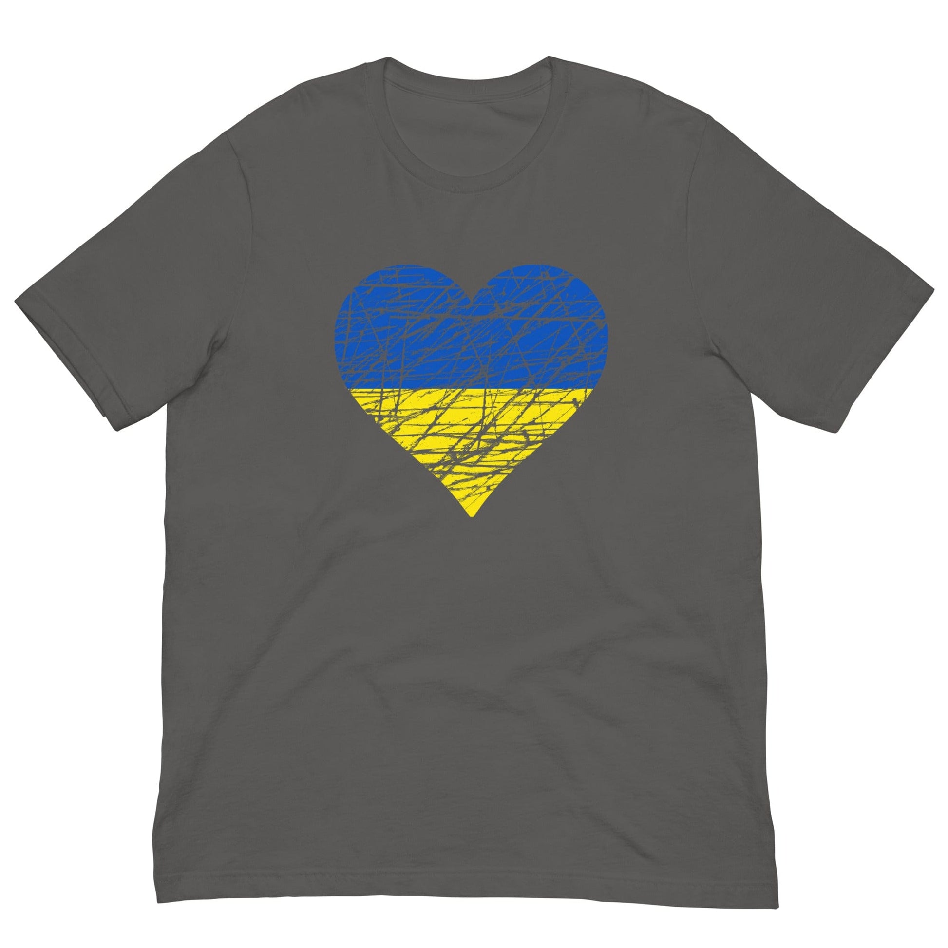 Ukraine Heart Flag Ukrajina T-shirt Asphalt / S