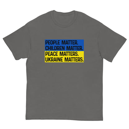 Ukraine Matters T-shirt Charcoal / S