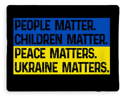 Ukraine Matters Ukrainian Flag - Blanket