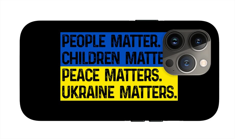 Ukraine Matters Ukrainian Flag - Phone Case