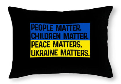 Ukraine Matters Ukrainian Flag - Throw Pillow