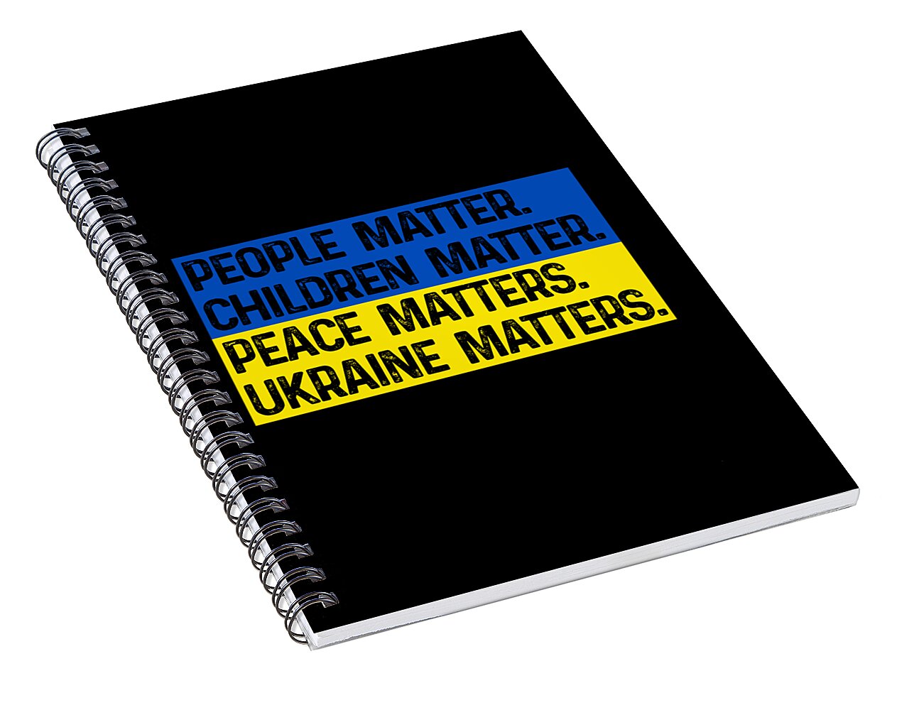 Ukraine Matters Ukrainian Flag - Spiral Notebook