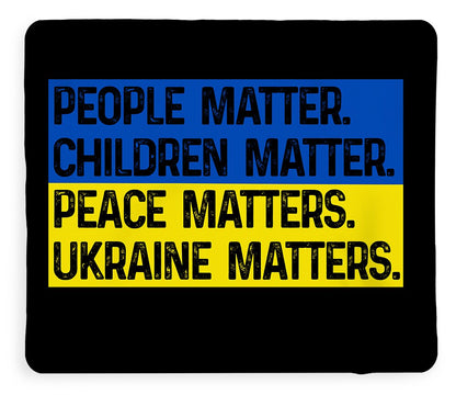 Ukraine Matters Ukrainian Flag - Blanket