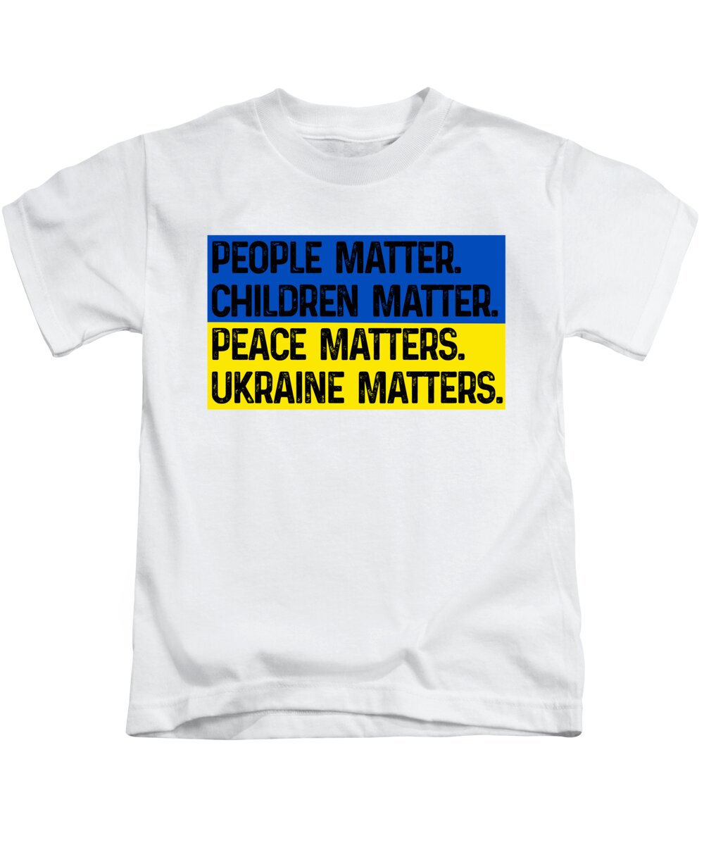 Ukraine Matters Ukrainian Flag - Kids T-Shirt
