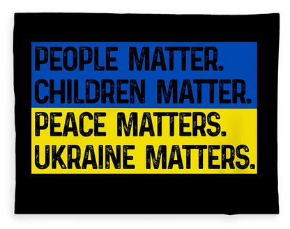 Ukraine Matters Ukrainian Flag - Blanket