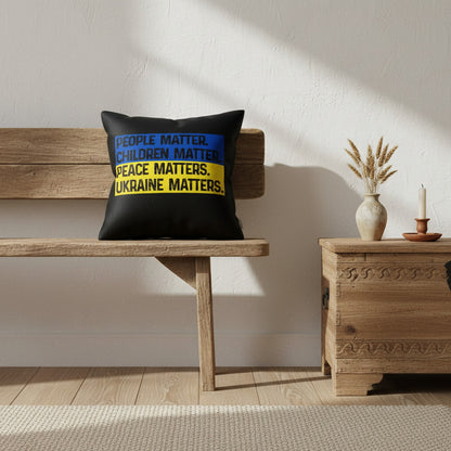 Ukraine Matters Ukrainian Flag - Throw Pillow