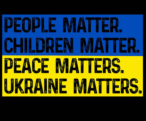Ukraine Matters Ukrainian Flag - Art Print