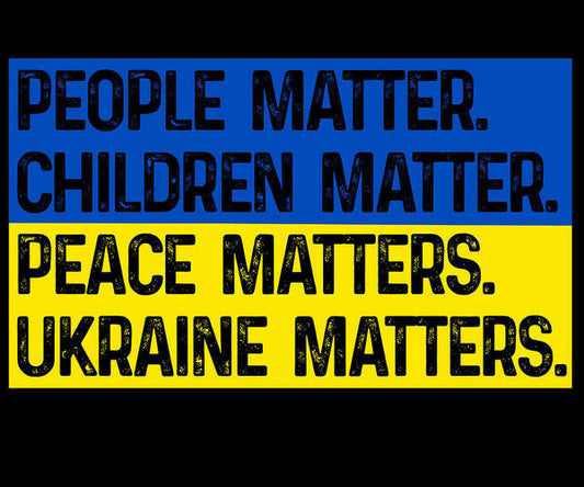 Ukraine Matters Ukrainian Flag - Art Print