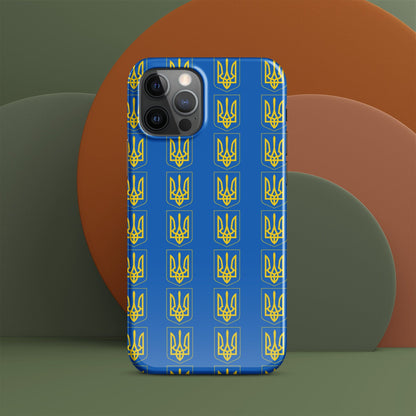 Ukrainian Coat of Arms iPhone Case – Tryzub Ukraine Trident Design | Sleek & Durable Phone Cover iPhone 12 Pro