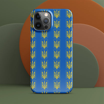 Ukrainian Coat of Arms iPhone Case – Tryzub Ukraine Trident Design | Sleek & Durable Phone Cover iPhone 12 Pro Max