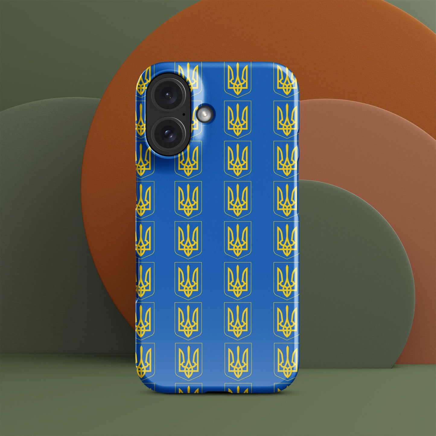 Ukrainian Coat of Arms iPhone Case – Tryzub Ukraine Trident Design | Sleek & Durable Phone Cover iPhone 16