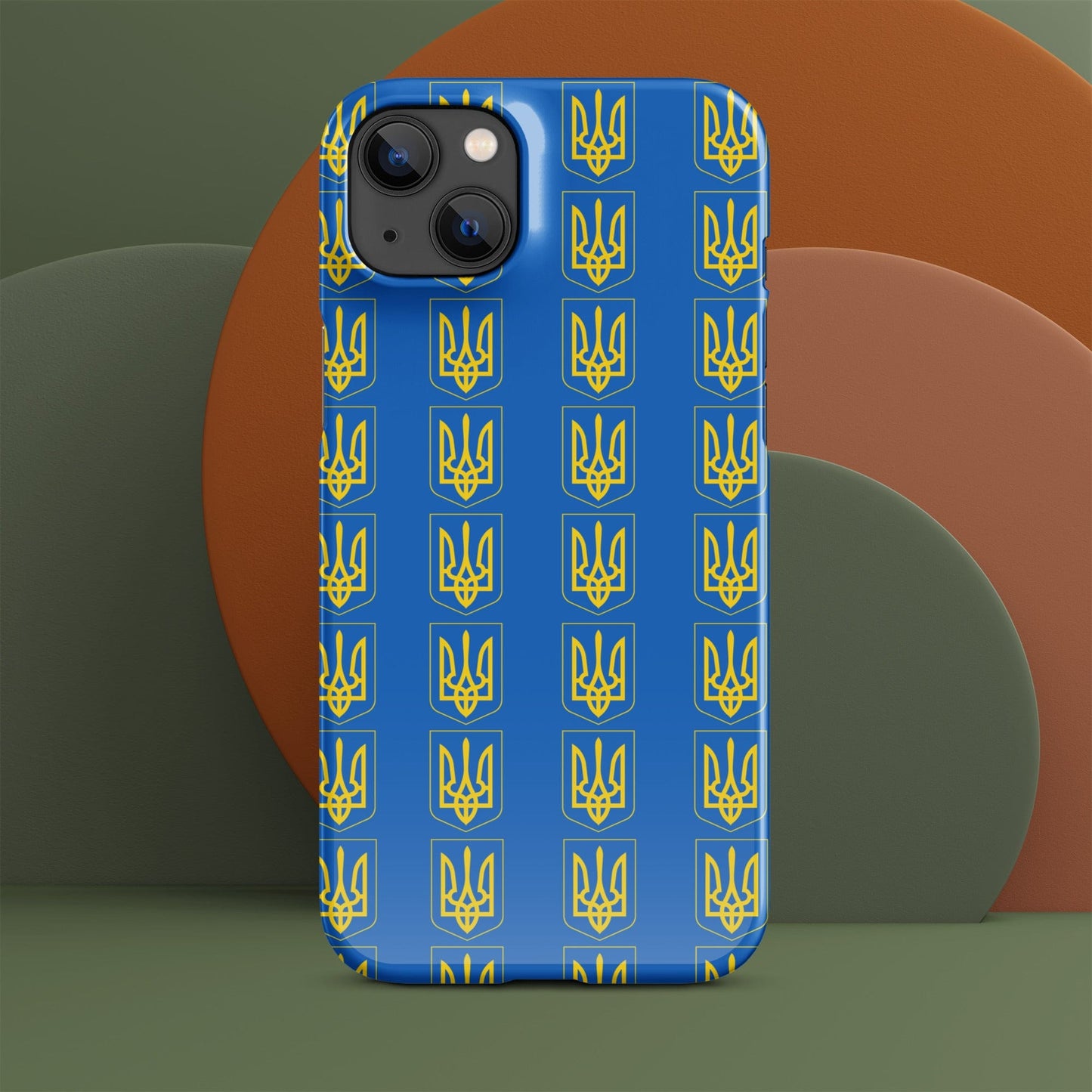 Ukrainian Coat of Arms iPhone Case – Tryzub Ukraine Trident Design | Sleek & Durable Phone Cover iPhone 14 Plus