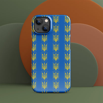 Ukrainian Coat of Arms iPhone Case – Tryzub Ukraine Trident Design | Sleek & Durable Phone Cover iPhone 13