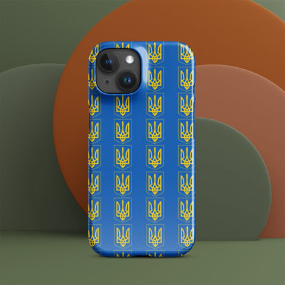 Ukrainian Coat of Arms iPhone Case – Tryzub Ukraine Trident Design | Sleek & Durable Phone Cover iPhone 15