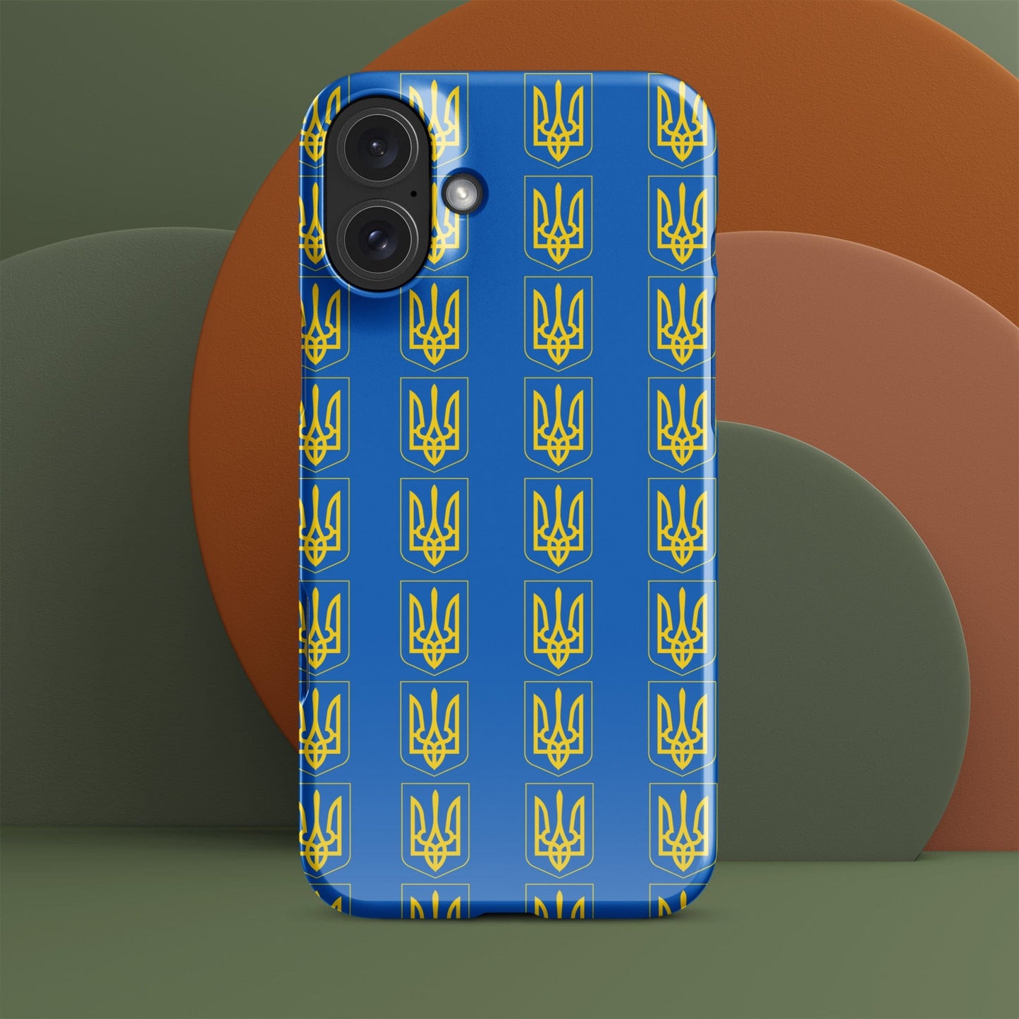 Ukrainian Coat of Arms iPhone Case – Tryzub Ukraine Trident Design | Sleek & Durable Phone Cover iPhone 16 Plus