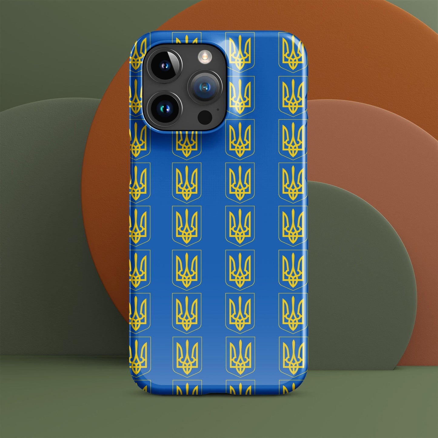 Ukrainian Coat of Arms iPhone Case – Tryzub Ukraine Trident Design | Sleek & Durable Phone Cover iPhone 15 Pro Max