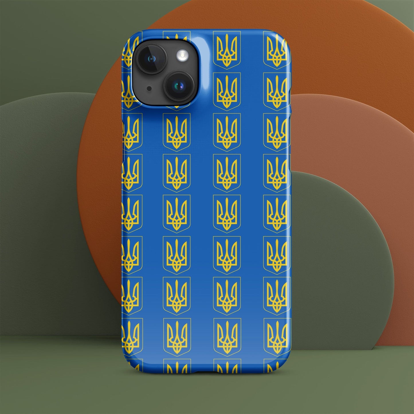 Ukrainian Coat of Arms iPhone Case – Tryzub Ukraine Trident Design | Sleek & Durable Phone Cover iPhone 15 Plus