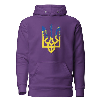 Ukrainian Trident Тризуб Hoodie Purple / S