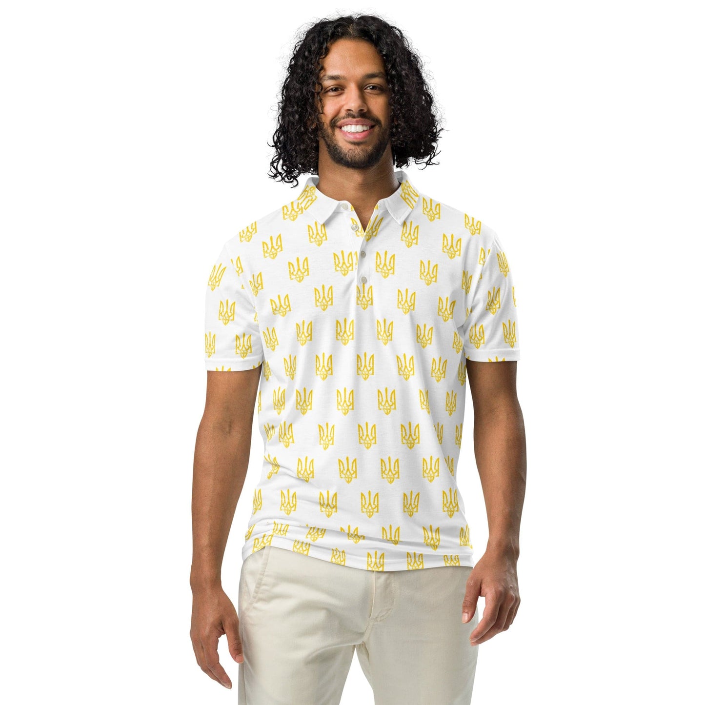 Ukrainian Trident Ukraine Тризуб Men’s slim fit polo