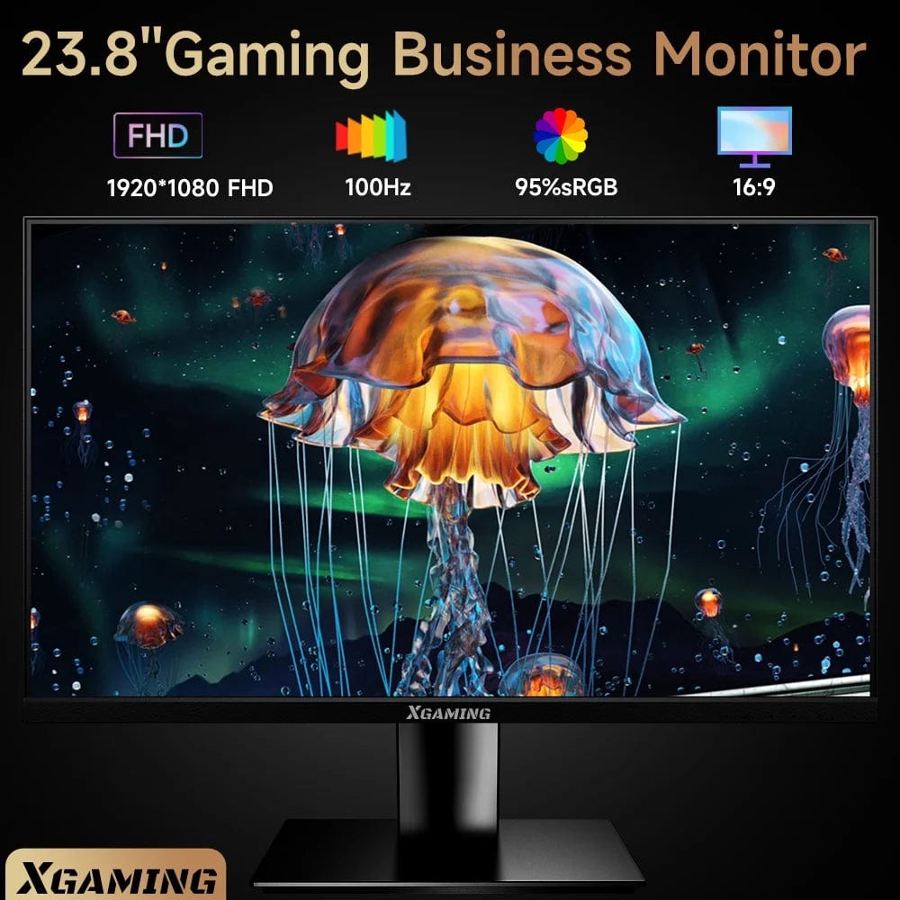 Ultra-Thin 24Inch 100Hz Gaming Monitor, FHD 1080P LED Monitor, 1920*1080P Monitor for Home Office, IPS HDR Computer Monitor HDMI Display with Low Blue Light, Free Sync, VESA Compatible 24" / 24Inch