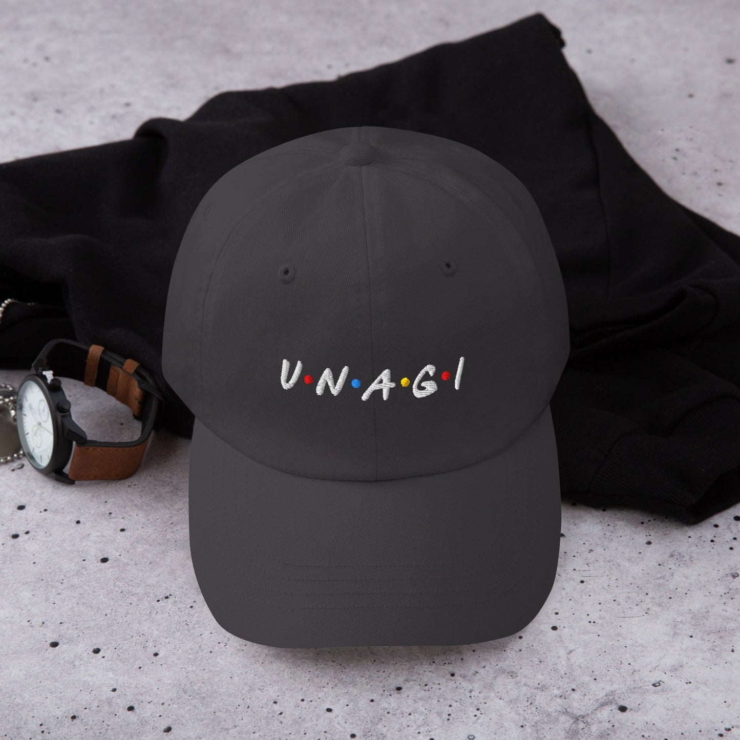 Unagi Funny TV show Embroidered Hat Dark Grey