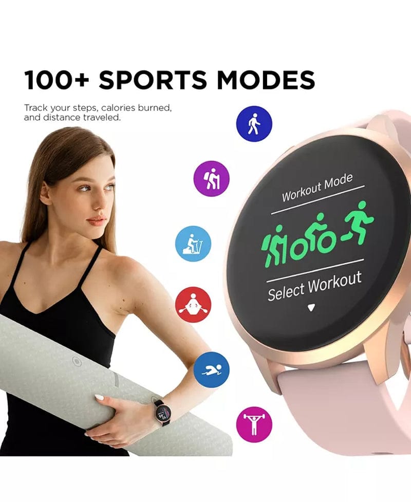 Unisex Sport Smartwatch with Durable Silicone Strap - 43.2mm