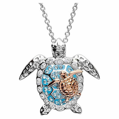 Valentines Day Gifts Clearance Ladies Necklace Two Tone Turtle Animal Necklace Jewelry Necklace Gold