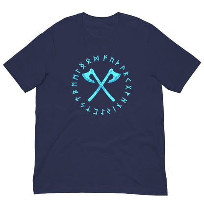 Viking Axes and Runes T-shirt Navy / XS