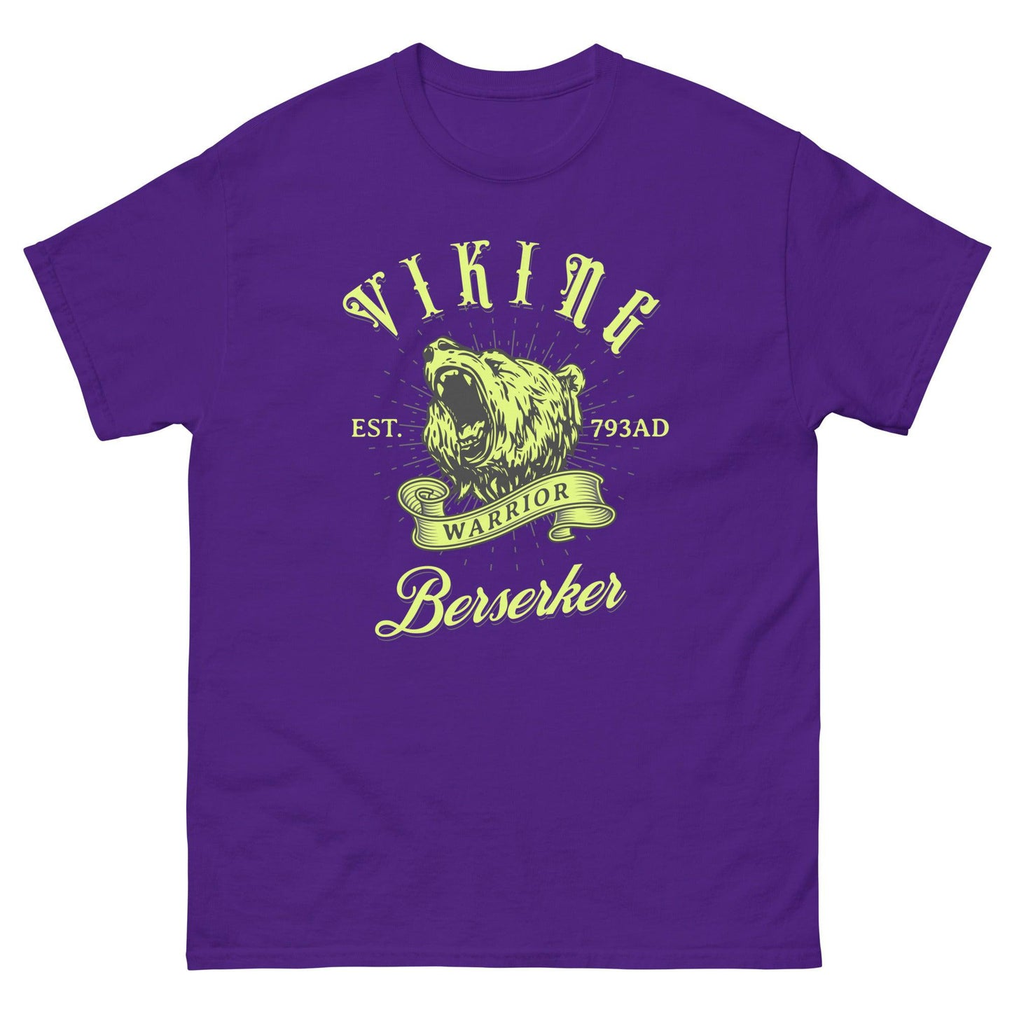 Scar Design Purple / S Viking Berserker Warrior T-shirt
