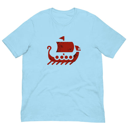 Viking Drakkar Ship T-shirt Ocean Blue / S