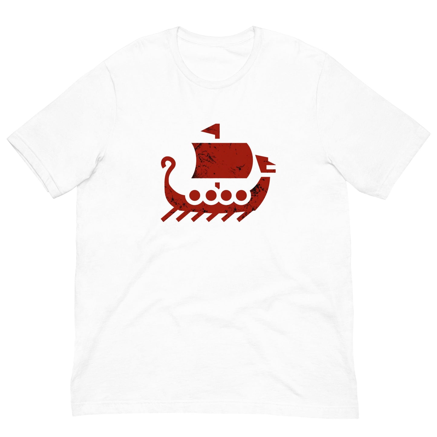 Viking Drakkar Ship T-shirt White / XS