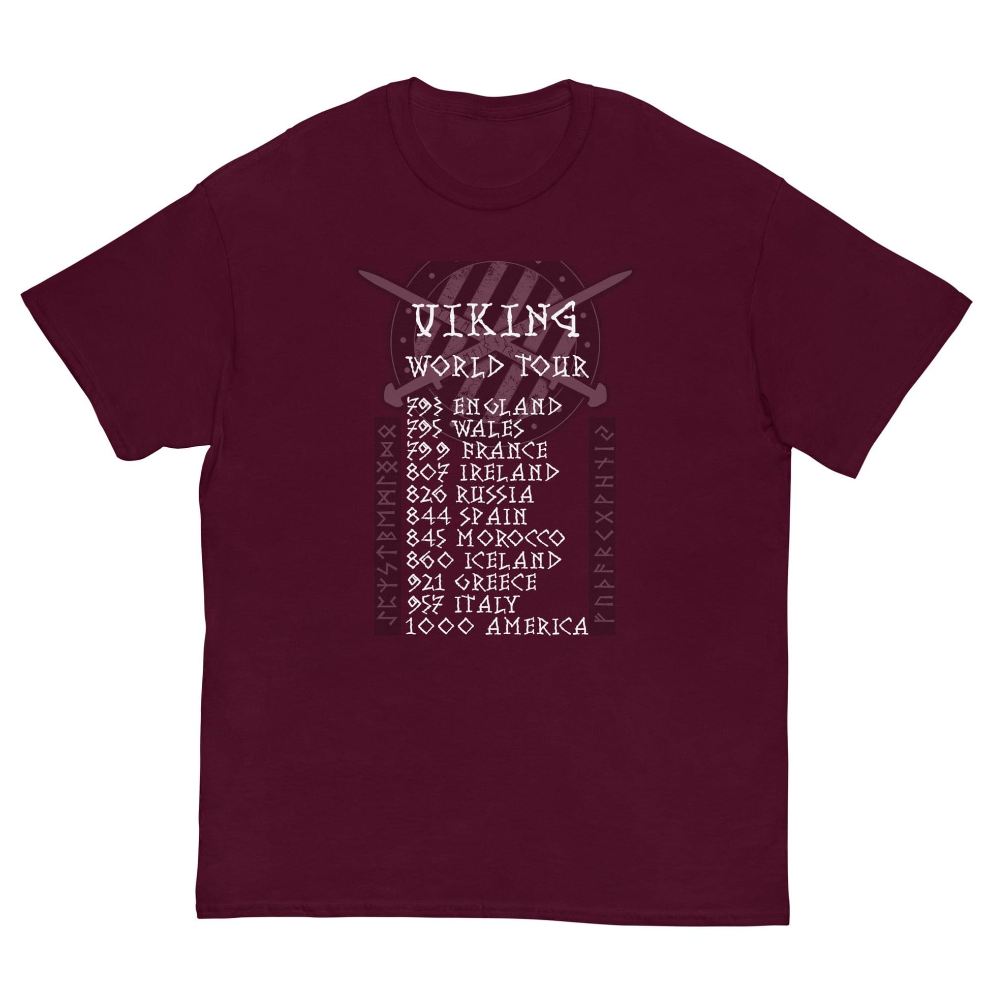 Viking World Tour T-shirt Maroon / S