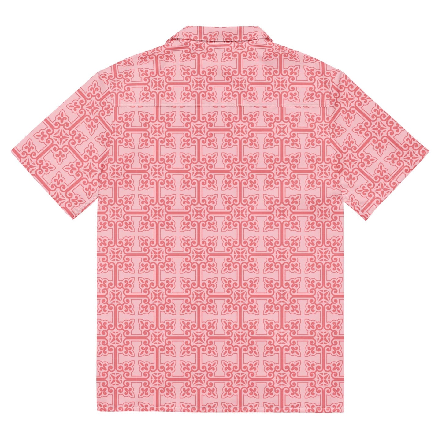 Vintage Chic Retro Pink Unisex Button-Up Shirt