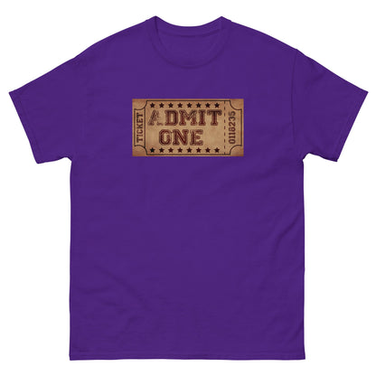Scar Design Purple / S Vintage Cinema Ticket T-shirt