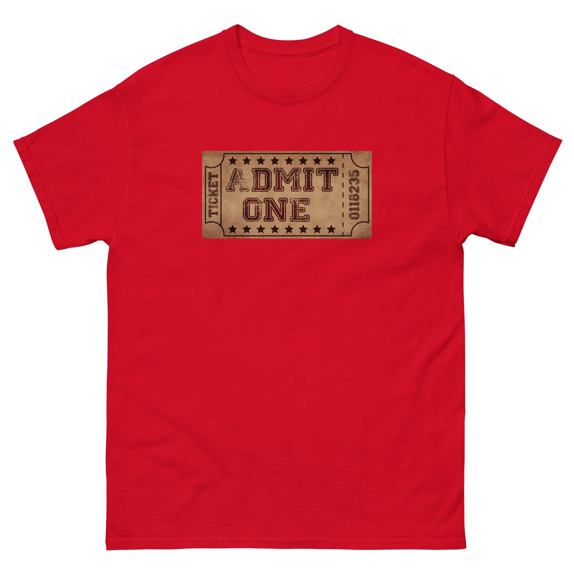 Scar Design Red / S Vintage Cinema Ticket T-shirt
