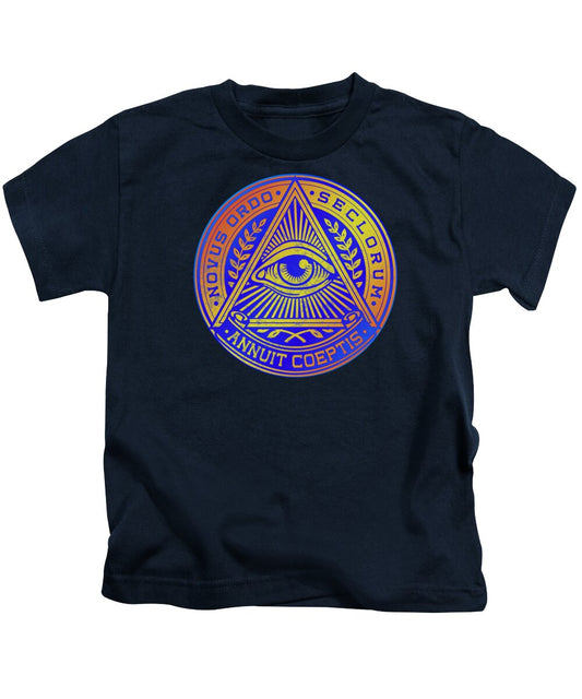 Vintage Illuminati Symbol Novus Ordo Seal - Kids T-Shirt