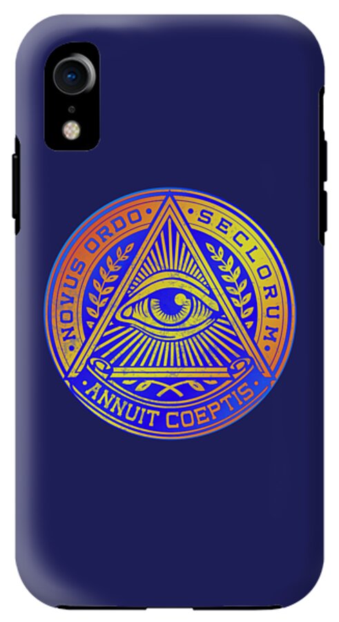 Vintage Illuminati Symbol Novus Ordo Seal - Phone Case