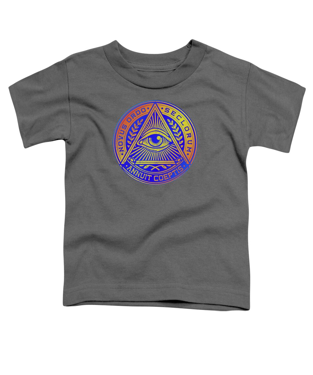 Vintage Illuminati Symbol Novus Ordo Seal - Toddler T-Shirt