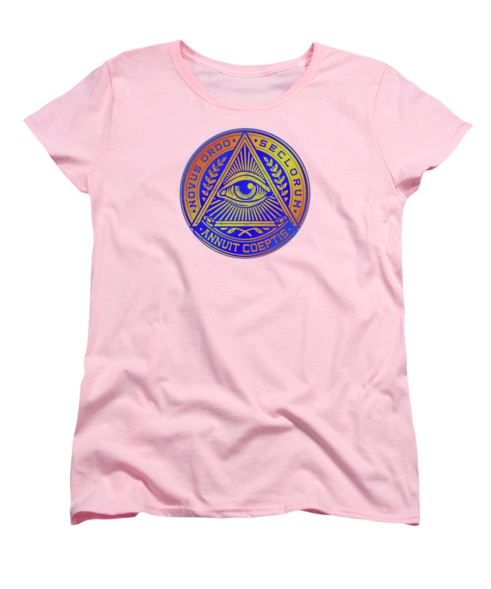 Vintage Illuminati Symbol Novus Ordo Seal - Women's T-Shirt (Standard Fit)