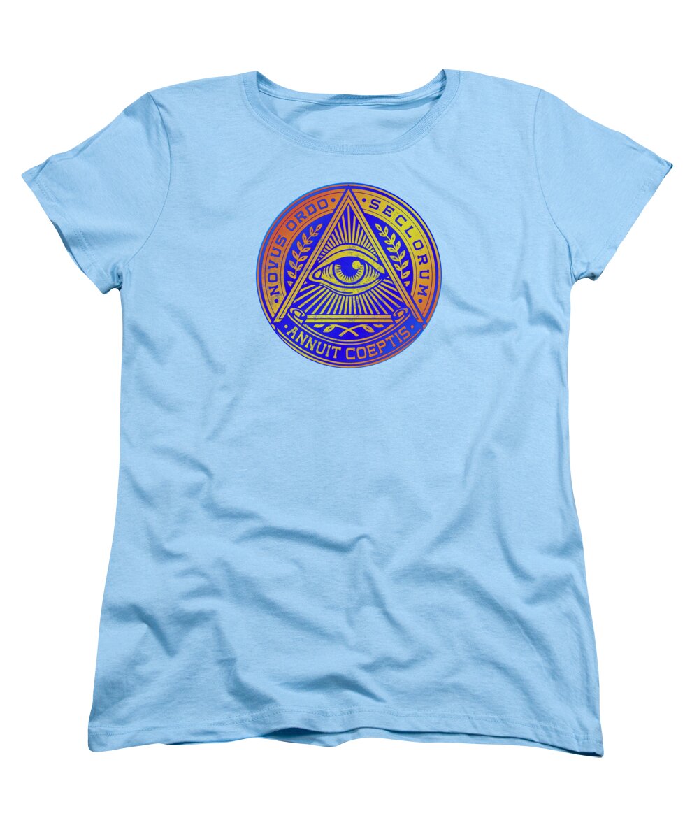Vintage Illuminati Symbol Novus Ordo Seal - Women's T-Shirt (Standard Fit)