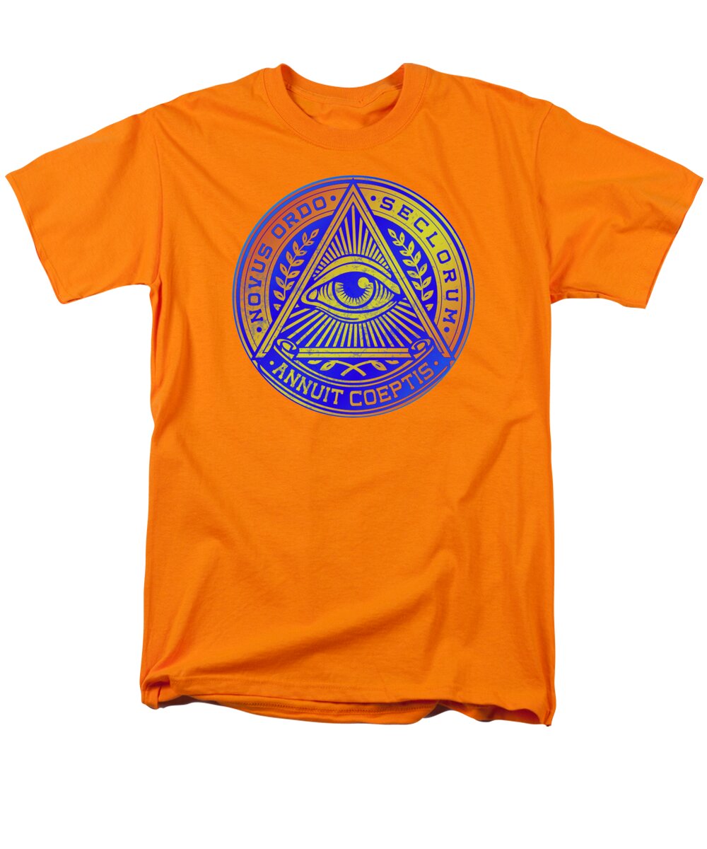 Vintage Illuminati Symbol Novus Ordo Seal - Men's T-Shirt  (Regular Fit)