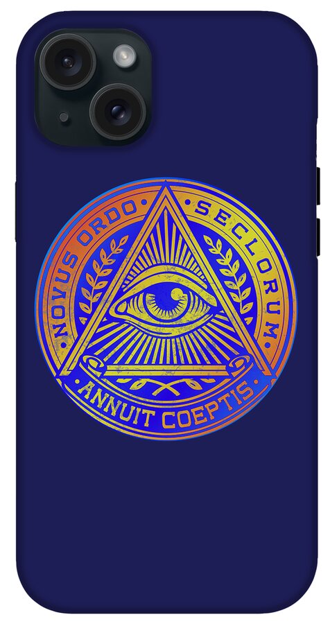 Vintage Illuminati Symbol Novus Ordo Seal - Phone Case