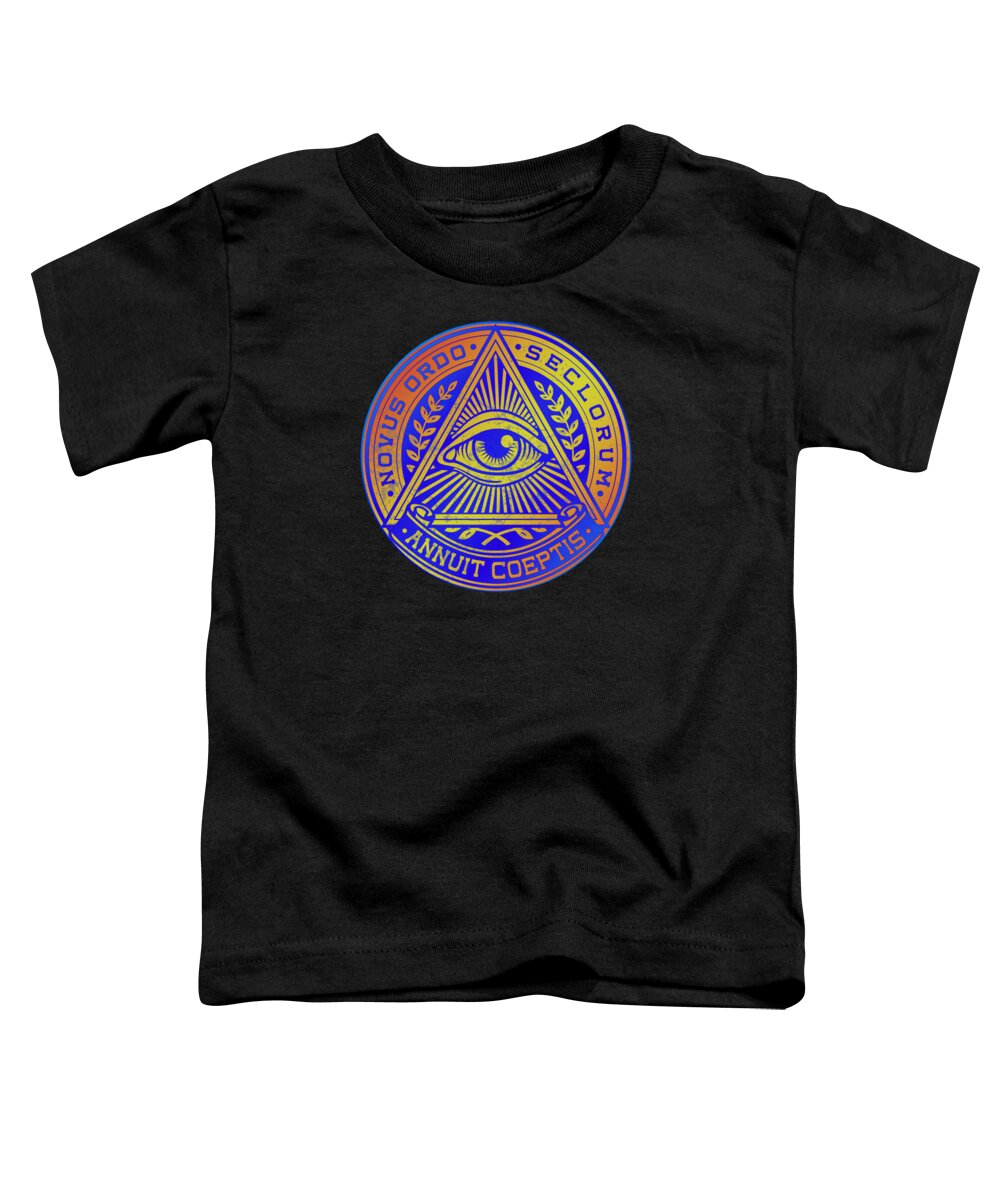 Vintage Illuminati Symbol Novus Ordo Seal - Toddler T-Shirt